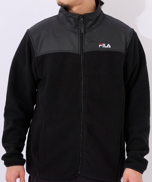 FILA(フィラ)の「【FILA:フィラ】マイクロフリーススタンドジャケット ジップアップジャケット ブルゾン フリース ナイロン 切り替え(ブルゾン・メンズ・ブラック/レッド/ダークブルー/ネイビー・MEDIUM/X-LARGE/LARGE)」の21枚目の写真