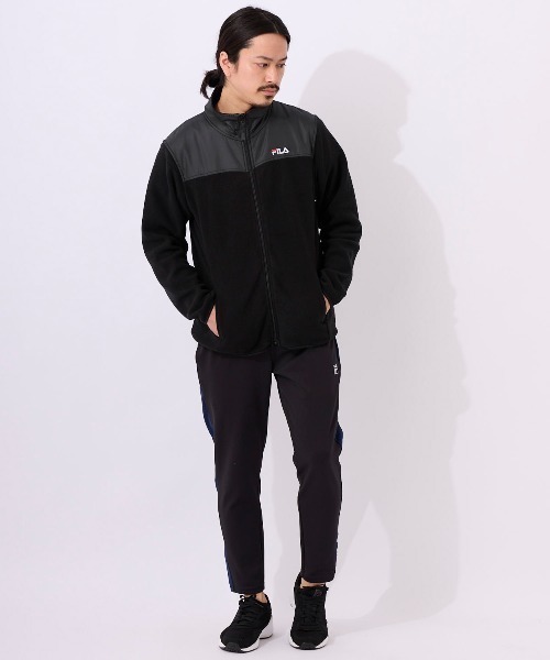 FILA(フィラ)の「【FILA:フィラ】マイクロフリーススタンドジャケット ジップアップジャケット ブルゾン フリース ナイロン 切り替え(ブルゾン・メンズ・ブラック/レッド/ダークブルー/ネイビー・MEDIUM/X-LARGE/LARGE)」の19枚目の写真