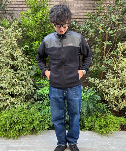 FILA(フィラ)の「【FILA:フィラ】マイクロフリーススタンドジャケット ジップアップジャケット ブルゾン フリース ナイロン 切り替え(ブルゾン・メンズ・ブラック/レッド/ダークブルー/ネイビー・MEDIUM/X-LARGE/LARGE)」の16枚目の写真