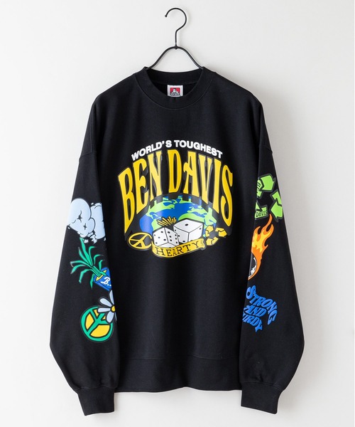 BEN DAVIS(ベンデイビス)の「【BEN DAVIS/ベンデイビス】袖&バックプリント 裏毛 クルーネックスウェット トレーナー ビッグシルエット(スウェット・メンズ・ブラック/グレー/ダークブルー・MEDIUM/LARGE/X-LARGE)」の19枚目の写真