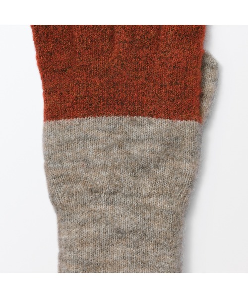 無印良品（ムジルシリョウヒン）の「再生ポリエステル混　のびのび　手袋（キッズ）（手袋・キッズ・ネイビー/オフホワイト・ONE SIZE）」の4枚目の写真