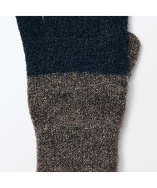 無印良品（ムジルシリョウヒン）の「再生ポリエステル混　のびのび　手袋（キッズ）（手袋・キッズ・ネイビー/オフホワイト・ONE SIZE）」の5枚目の写真