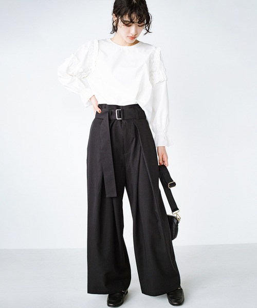 haco!（ハコ）の「ここぞ！という日に気合いを入れたいウエストベルトパンツ（その他パンツ・レディース・ブラウン/ボルドー/ブラック・LARGE/MEDIUM/SMALL/X-LARGE）」の10枚目の写真