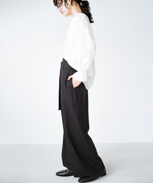 haco!（ハコ）の「ここぞ！という日に気合いを入れたいウエストベルトパンツ（その他パンツ・レディース・ブラウン/ボルドー/ブラック・LARGE/MEDIUM/SMALL/X-LARGE）」の11枚目の写真