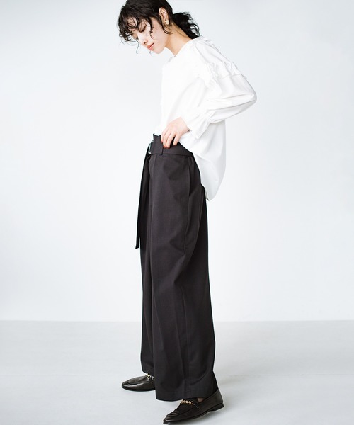 haco!（ハコ）の「ここぞ！という日に気合いを入れたいウエストベルトパンツ（その他パンツ・レディース・ブラウン/ボルドー/ブラック・LARGE/MEDIUM/SMALL/X-LARGE）」の12枚目の写真