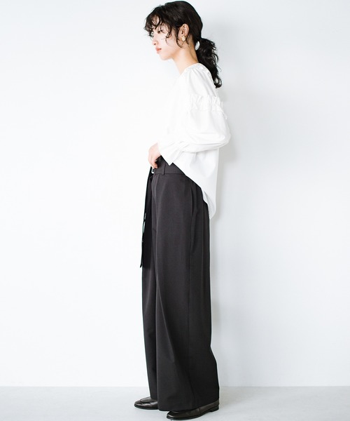 haco!（ハコ）の「ここぞ！という日に気合いを入れたいウエストベルトパンツ（その他パンツ・レディース・ブラウン/ボルドー/ブラック・LARGE/MEDIUM/SMALL/X-LARGE）」の14枚目の写真