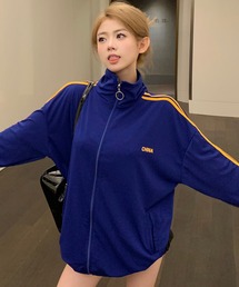 DEVICE | ハイネック ダブルライン シンプル トラックジャケット ジャージ Y2K(ジャージ)