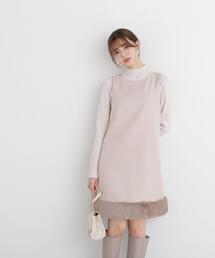 PROPORTION BODY DRESSING | ヘムフェイクファーワンピース / 1213240103(ワンピース)