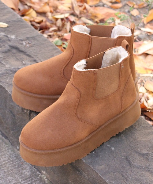 Dedes（デデス）の「厚底 ムートン ミドルブーツ (6363)(6364)(6365)/Dedes（ブーツ・レディース・ブラウン系5/グレー系4/グレー系5/ブラック/ブラック系4/ブラウン系4/ブラック系5/ブラウン/グレー/ベージュ/ベージュ系4/ベージュ系5・38/44/42/40/36/34）」の9枚目の写真