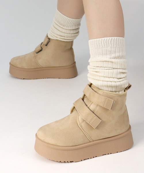 Dedes（デデス）の「厚底 ムートン ミドルブーツ (6363)(6364)(6365)/Dedes（ブーツ・レディース・ブラウン系5/グレー系4/グレー系5/ブラック/ブラック系4/ブラウン系4/ブラック系5/ブラウン/グレー/ベージュ/ベージュ系4/ベージュ系5・38/44/42/40/36/34）」の12枚目の写真