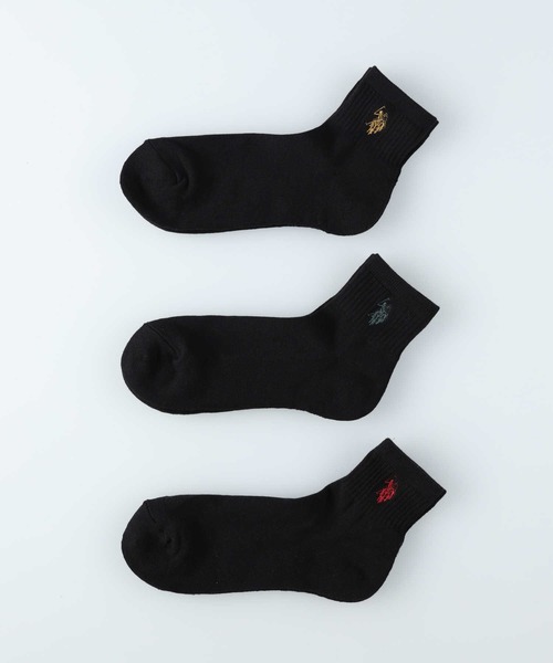 Right-on(ライトオン)の「【US POLO】USPAサンショク刺繍Q3Pソックス(ソックス/靴下・メンズ・ブルー・L/M)」の9枚目の写真