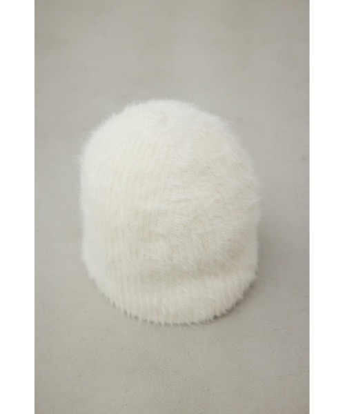 AZUL by moussy(アズールバイマウジー)の「シャギーニットビーニー(ニットキャップ/ビーニー・レディース・アイボリー/ブラック・FREE)」の13枚目の写真