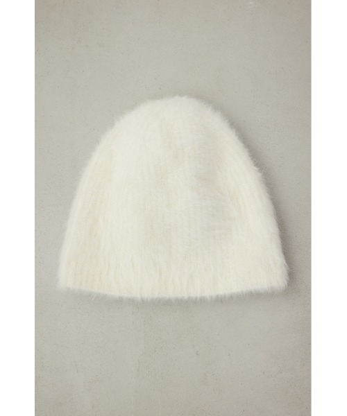 AZUL by moussy(アズールバイマウジー)の「シャギーニットビーニー(ニットキャップ/ビーニー・レディース・アイボリー/ブラック・FREE)」の3枚目の写真