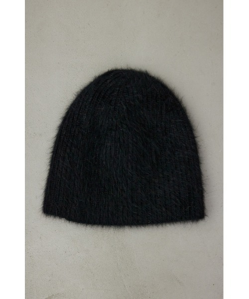 AZUL by moussy(アズールバイマウジー)の「シャギーニットビーニー(ニットキャップ/ビーニー・レディース・アイボリー/ブラック・FREE)」の4枚目の写真