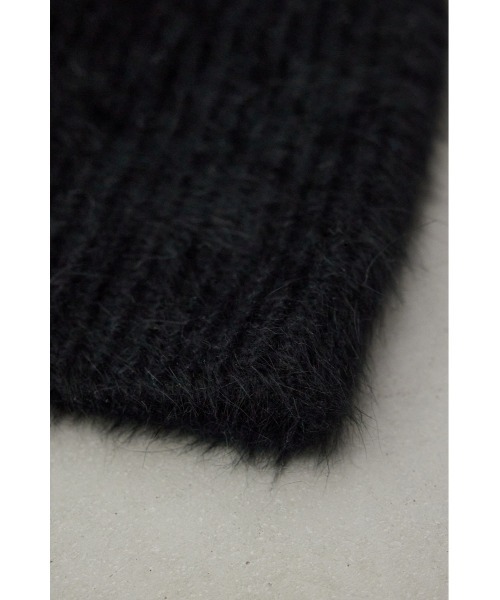 AZUL by moussy(アズールバイマウジー)の「シャギーニットビーニー(ニットキャップ/ビーニー・レディース・アイボリー/ブラック・FREE)」の12枚目の写真