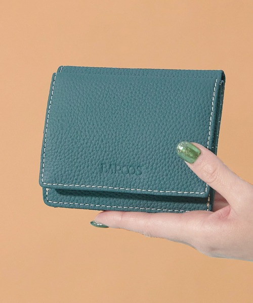 BARCOS（バルコス）の「【BARCOS/バルコス】シュリンクレザーミニウォレット（財布・レディース・ベージュ系その他/ブラック/ブルー/オレンジ/グリーン・ONE SIZE）」の5枚目の写真