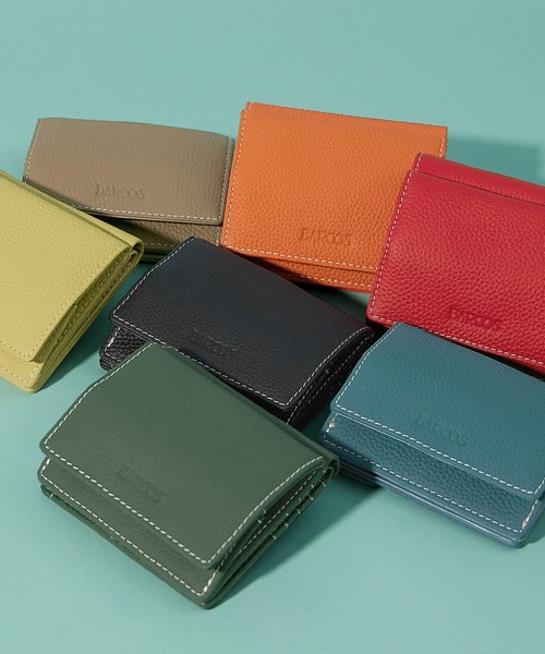 BARCOS（バルコス）の「【BARCOS/バルコス】シュリンクレザーミニウォレット（財布・レディース・ベージュ系その他/ブラック/ブルー/オレンジ/グリーン・ONE SIZE）」の7枚目の写真