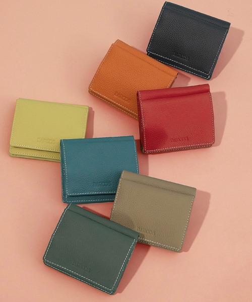 BARCOS（バルコス）の「【BARCOS/バルコス】シュリンクレザーミニウォレット（財布・レディース・ベージュ系その他/ブラック/ブルー/オレンジ/グリーン・ONE SIZE）」の6枚目の写真
