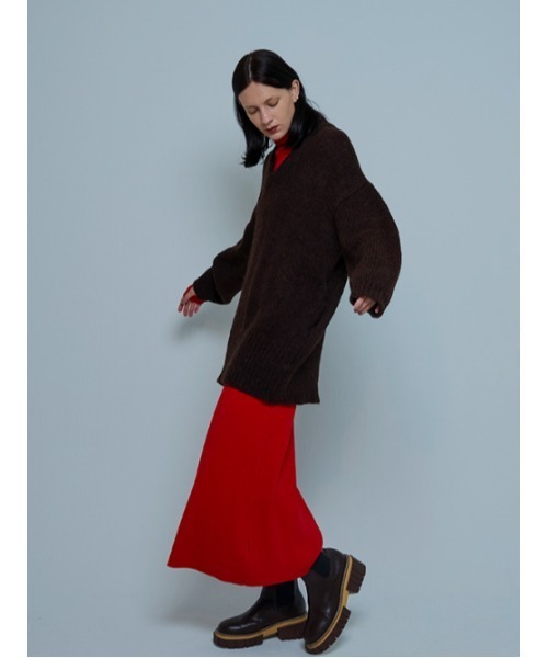 AMAIL（アマイル）の「Back open straight dress（ワンピース・レディース・ベージュ/ブラック/レッド・FREE）」の11枚目の写真