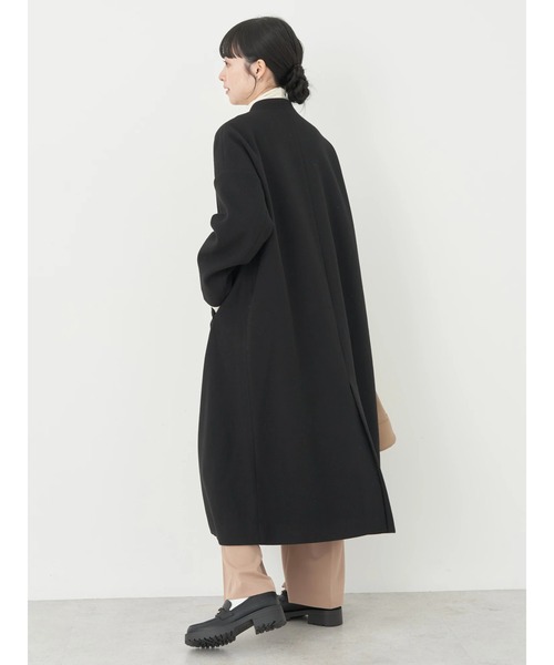 earth music&ecology（アースミュージックアンドエコロジー）の「Vネックノーカラーコート（ノーカラーコート・レディース・ブラウン/杢グレー/ライトベージュ/ブラック・M/L）」の15枚目の写真