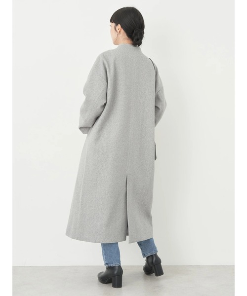 earth music&ecology（アースミュージックアンドエコロジー）の「Vネックノーカラーコート（ノーカラーコート・レディース・ブラウン/杢グレー/ライトベージュ/ブラック・M/L）」の18枚目の写真