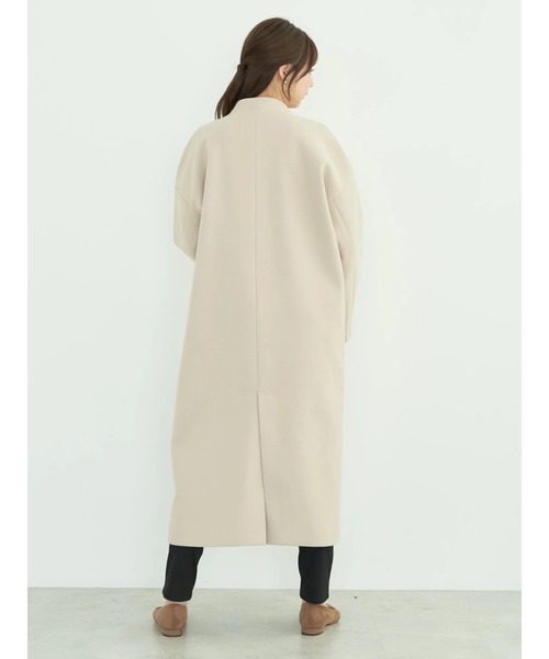 earth music&ecology（アースミュージックアンドエコロジー）の「Vネックノーカラーコート（ノーカラーコート・レディース・ブラウン/杢グレー/ライトベージュ/ブラック・M/L）」の21枚目の写真