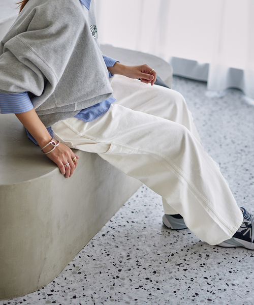 JOURNAL STANDARD(ジャーナルスタンダード)の「デニムペインターパンツ(デニムパンツ・レディース・ホワイト/ブルー系その他・38/36)」の21枚目の写真
