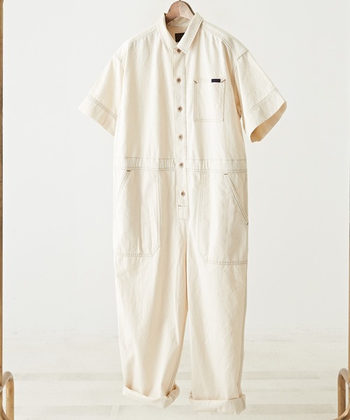 CUBE SUGAR(キューブシュガー)の「綿ツイルオールインワン(つなぎ/オールインワン・レディース・ナチュラル・M)」の17枚目の写真