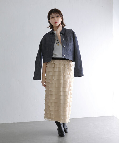 セール】【TORRAZZO DONNA/トラッゾドンナ】Ruffle Skirt