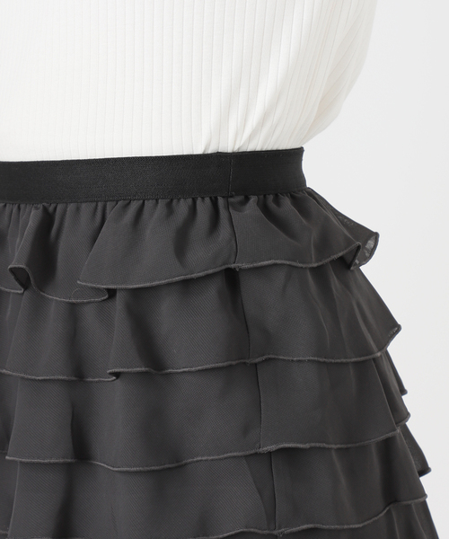 La TOTALITE（ラトータリテ）の「【TORRAZZO DONNA/トラッゾドンナ】Ruffle Skirt（スカート・レディース・チャコールグレー/ベージュ・FREE）」の13枚目の写真