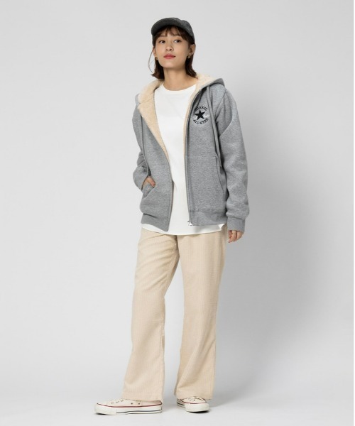 CONVERSE(コンバース)の「【CONVERSE】裏ボアZIPパーカー(パーカー・レディース・オフホワイト/グレー/ブラック・L/M/XL)」の21枚目の写真