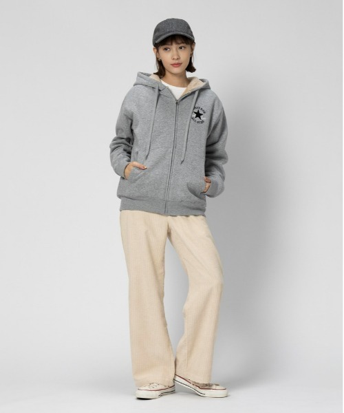 CONVERSE(コンバース)の「【CONVERSE】裏ボアZIPパーカー(パーカー・レディース・オフホワイト/グレー/ブラック・L/M/XL)」の22枚目の写真