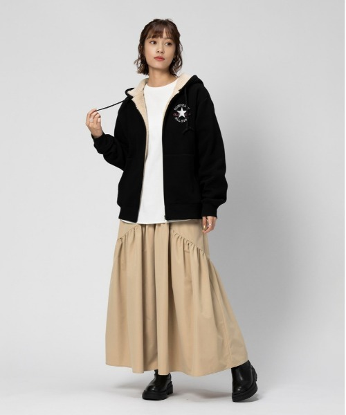 CONVERSE(コンバース)の「【CONVERSE】裏ボアZIPパーカー(パーカー・レディース・オフホワイト/グレー/ブラック・L/M/XL)」の17枚目の写真