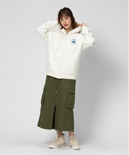CONVERSE(コンバース)の「【CONVERSE】裏ボアZIPパーカー(パーカー・レディース・オフホワイト/グレー/ブラック・L/M/XL)」の14枚目の写真