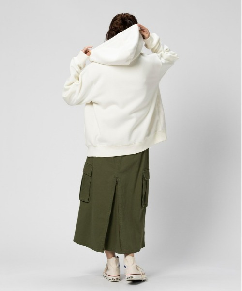 CONVERSE(コンバース)の「【CONVERSE】裏ボアZIPパーカー(パーカー・レディース・オフホワイト/グレー/ブラック・L/M/XL)」の16枚目の写真