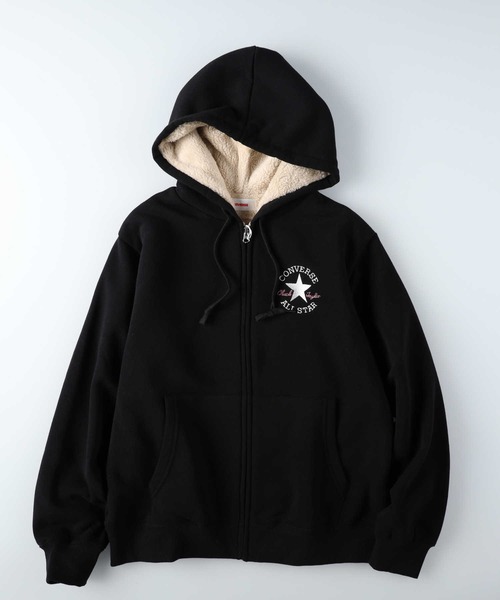 CONVERSE(コンバース)の「【CONVERSE】裏ボアZIPパーカー(パーカー・レディース・オフホワイト/グレー/ブラック・L/M/XL)」の11枚目の写真