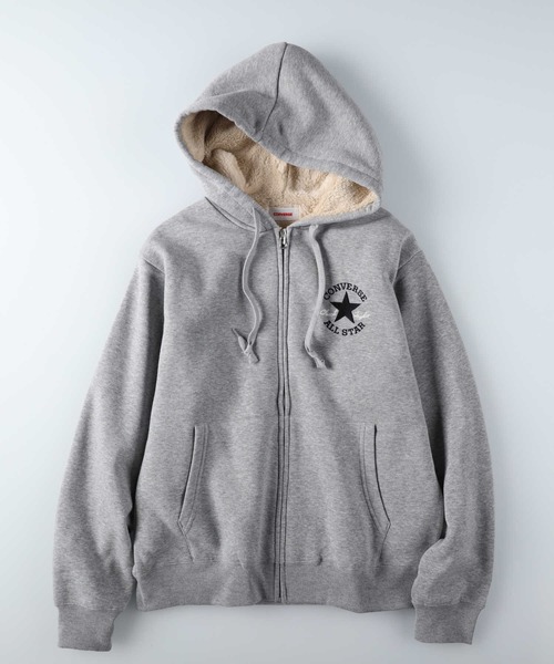 CONVERSE(コンバース)の「【CONVERSE】裏ボアZIPパーカー(パーカー・レディース・オフホワイト/グレー/ブラック・L/M/XL)」の12枚目の写真