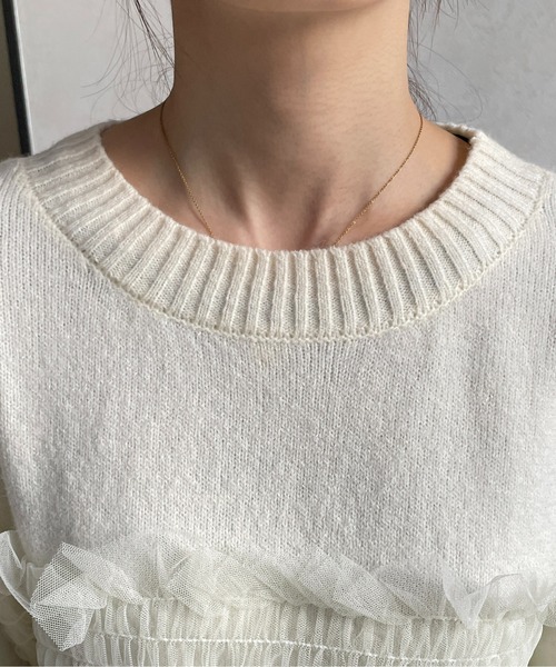 Thevon（ゼボン）の「チュールドッキングニットプルオーバー