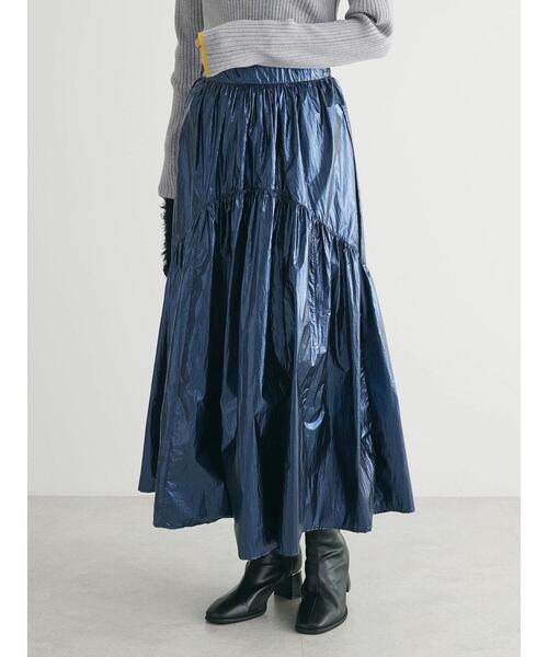 ELENCARE DUE（エレンカーレデュエ）の「・ELENCARE　DUE　メタリックティアードスカート（スカート・レディース・ゴールド/シルバー系その他2/ネイビー/ブラック・FREE）」の5枚目の写真
