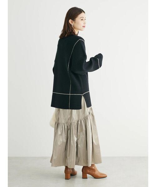 ELENCARE DUE（エレンカーレデュエ）の「・ELENCARE　DUE　メタリックティアードスカート（スカート・レディース・ゴールド/シルバー系その他2/ネイビー/ブラック・FREE）」の10枚目の写真