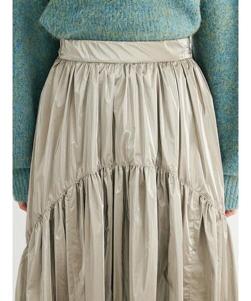 ELENCARE DUE（エレンカーレデュエ）の「・ELENCARE　DUE　メタリックティアードスカート（スカート・レディース・ゴールド/シルバー系その他2/ネイビー/ブラック・FREE）」の11枚目の写真