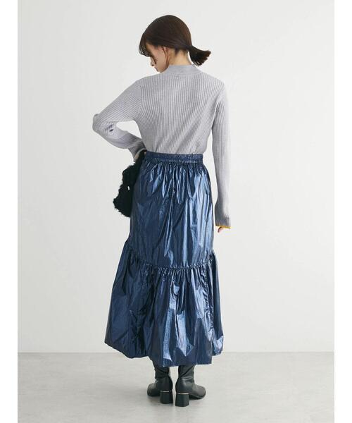 ELENCARE DUE（エレンカーレデュエ）の「・ELENCARE　DUE　メタリックティアードスカート（スカート・レディース・ゴールド/シルバー系その他2/ネイビー/ブラック・FREE）」の19枚目の写真