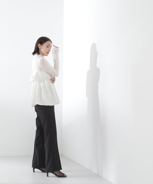 NATURAL BEAUTY BASIC(ナチュラルビューティーベーシック)の「◇セミフレアパンツ(その他パンツ・レディース・ブラック/オフホワイト・SMALL/MEDIUM)」の17枚目の写真