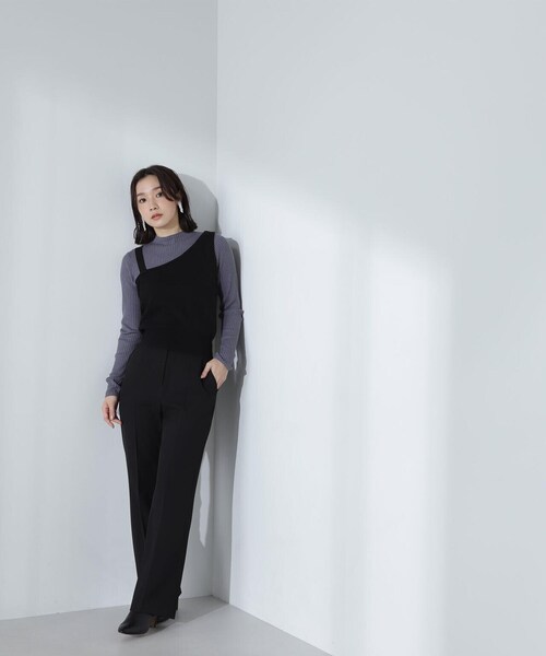 NATURAL BEAUTY BASIC(ナチュラルビューティーベーシック)の「◇セミフレアパンツ(その他パンツ・レディース・ブラック/オフホワイト・SMALL/MEDIUM)」の7枚目の写真