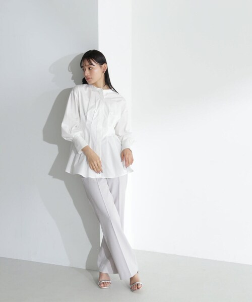 NATURAL BEAUTY BASIC(ナチュラルビューティーベーシック)の「◇セミフレアパンツ(その他パンツ・レディース・ブラック/オフホワイト・SMALL/MEDIUM)」の8枚目の写真