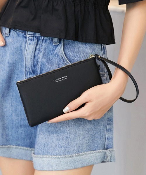 Miniministore(ミニミニストア)の「スマホショルダー 財布付き スマホポーチ(ショルダーバッグ・レディース・ピンク/ミント/ブラック/ワインレッド/ライトピンク/ブルー・FREE)」の11枚目の写真