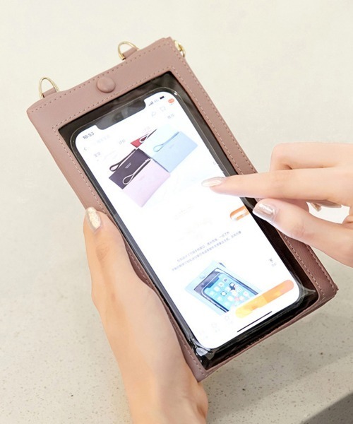 Miniministore(ミニミニストア)の「スマホショルダー 財布付き スマホポーチ(ショルダーバッグ・レディース・ピンク/ミント/ブラック/ワインレッド/ライトピンク/ブルー・FREE)」の19枚目の写真