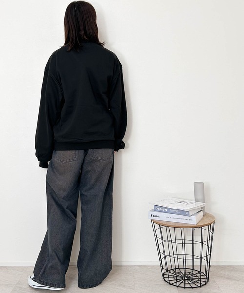 Anytime Songs（エニータイムソングス）の「裏毛 プリントクルー（スウェット・メンズ・ブラック系その他/グレー系その他2/ブラック系その他2/ブラック/グレー系その他/チャコール・LARGE/X-LARGE/MEDIUM）」の12枚目の写真