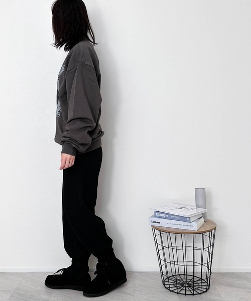 Anytime Songs（エニータイムソングス）の「裏毛 プリントクルー（スウェット・メンズ・ブラック系その他/グレー系その他2/ブラック系その他2/ブラック/グレー系その他/チャコール・LARGE/X-LARGE/MEDIUM）」の20枚目の写真