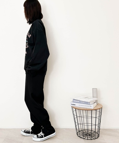 Anytime Songs（エニータイムソングス）の「裏毛 プリントクルー（スウェット・メンズ・ブラック系その他/グレー系その他2/ブラック系その他2/ブラック/グレー系その他/チャコール・LARGE/X-LARGE/MEDIUM）」の17枚目の写真